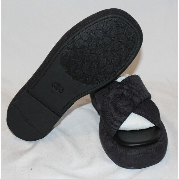Coach Women's Penelope Signature C Platform Sandals Black Sz NIB $195 - Picture 6 of 8
